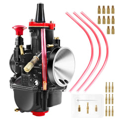 Asecupdat PWK 24mm carburetor front view showing compact mounting profile for quick fitting