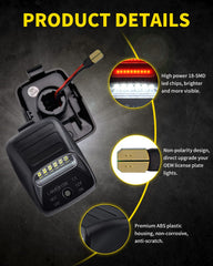 Asgohme 18-SMD LEDs boost license plate visibility with efficient power use