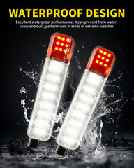 Asgohme LED door-panel light ABS housing close-up shows weatherproof build.
