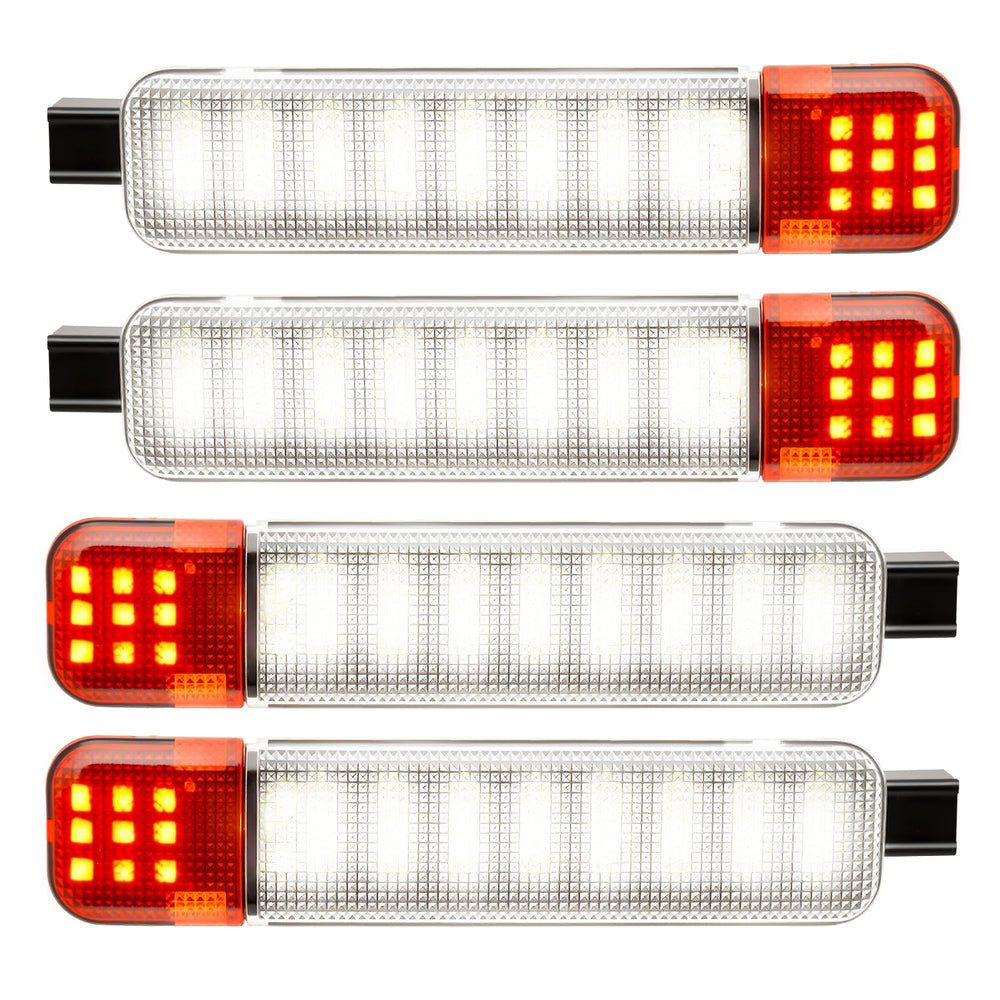 Asgohme LED door-panel light front view enhances truck interior visibility.