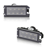 Asgohme LED license plate light front view shows bright white illumination.