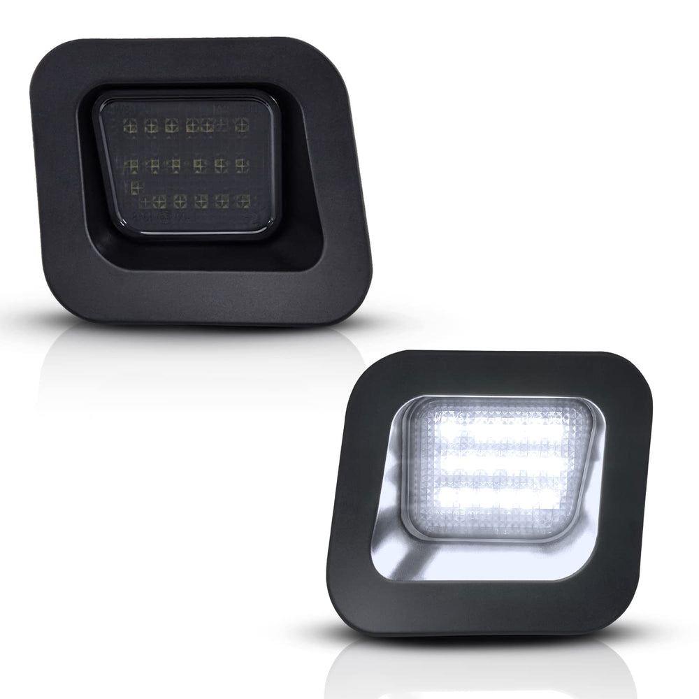 Asgohme LED license plate light provides bright white rear illumination for Dodge RAM.