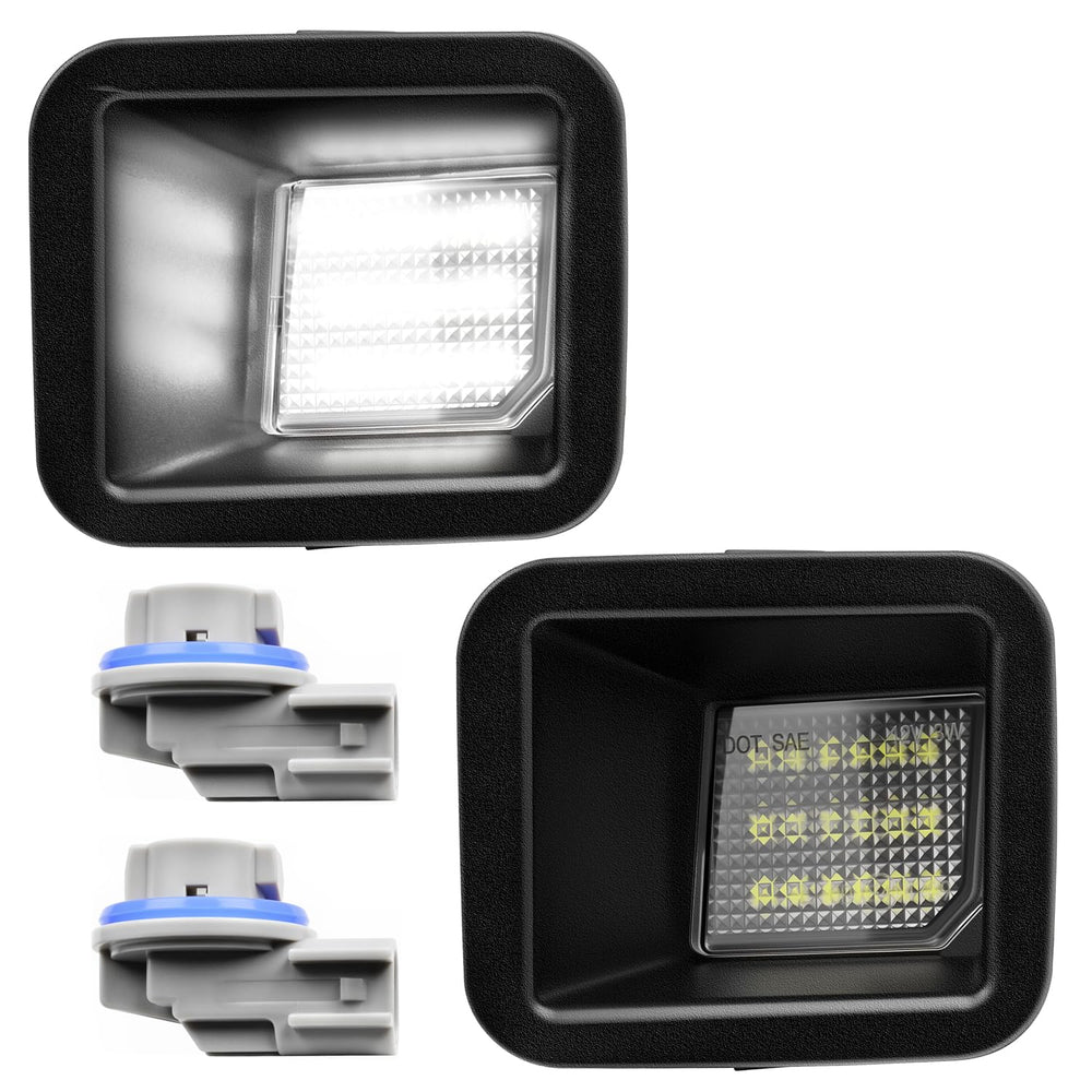 Asgohme LED license plate light front view for Ford F-Series