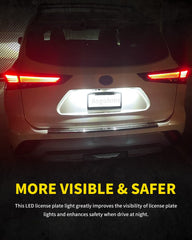 Asgohme plug-and-play license plate lights fit with zero wiring changes