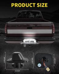 Asgohme license plate lights – compatibility with 1988-2000 Chevy/GMC shown in action.