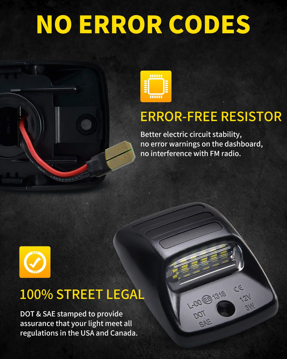 Asgohme Waterproof PC lens and ABS housing resist moisture and weather