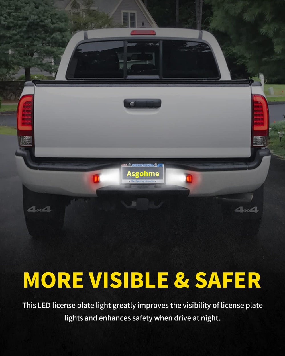Asgohme Weather-resistant license light endures rain and car washes