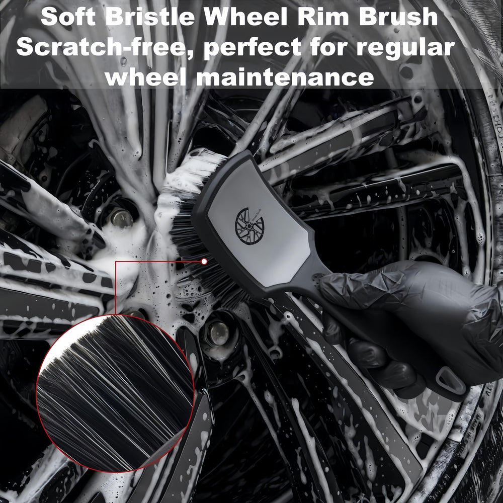 AsherRybrolon soft-bristle wheel rim brush cleans rims without scratching