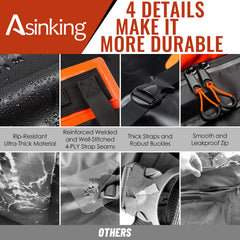 Asinking 21 cu ft capacity shown with luggage and gear for ample space
