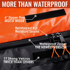 Asinking anti-slip mat keeps the bag secure on the vehicle roof