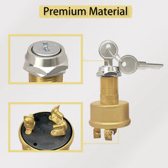 Three-position off-on-start layout of ASKALL marine switch for safe engine management.