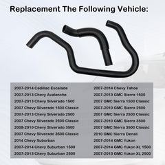 ASKALL upper and lower radiator hose kit for Escalade and Tahoe fit