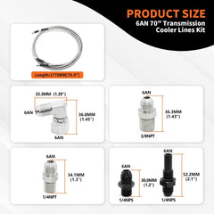 Aspaton 6AN to 3/8NPT adapter supports common cooler ports.
