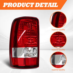Aspaton red tail light for Tahoe driver side boosts visibility and brake indication.