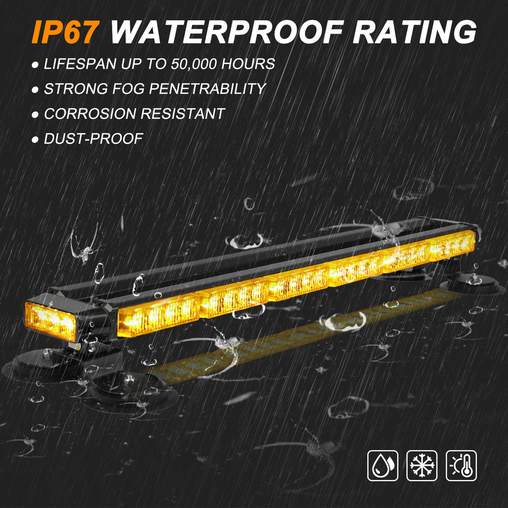 ASPL amber warning bar used during construction for safer signaling
