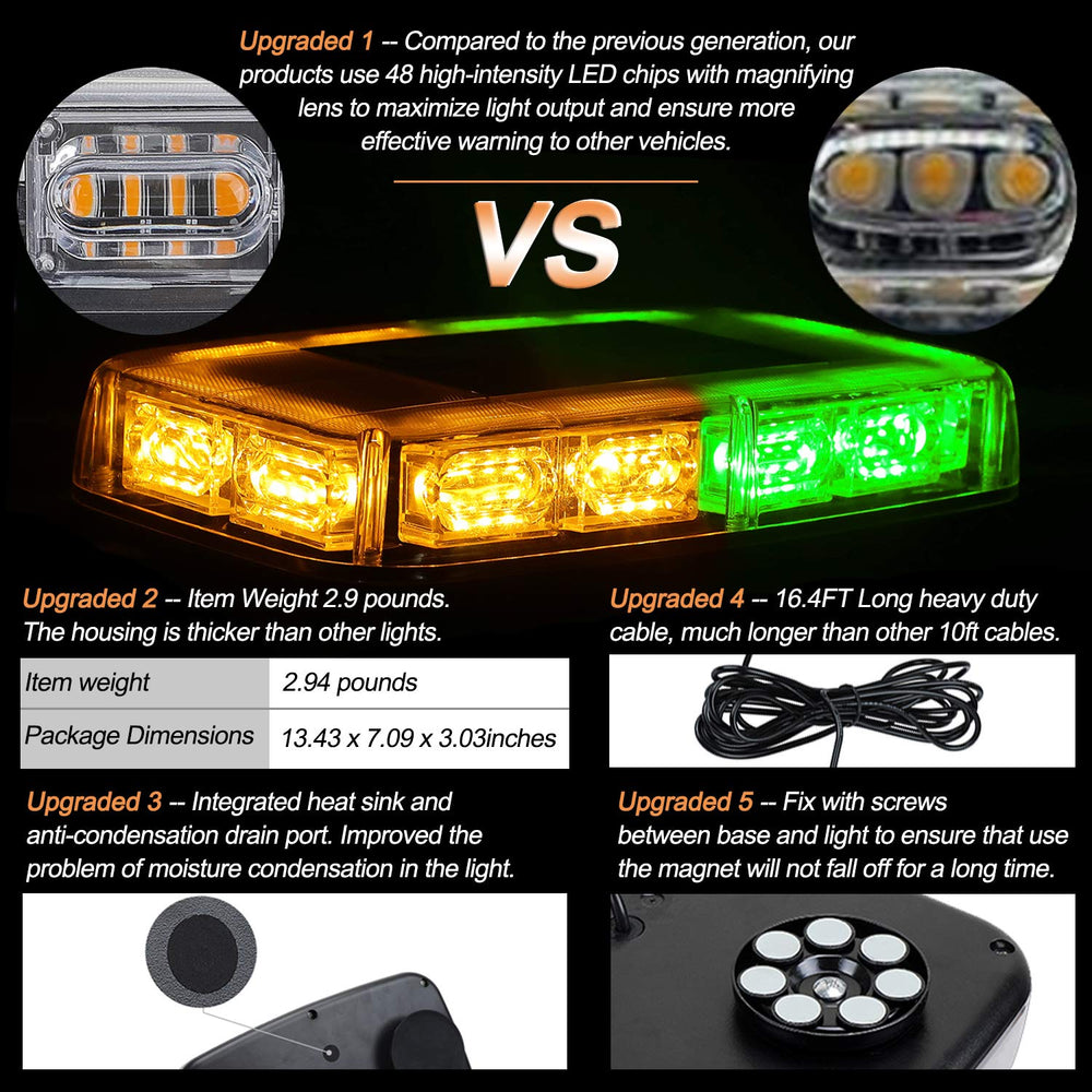 ASPL strobe bar on vehicle roof improves conspicuity for drivers