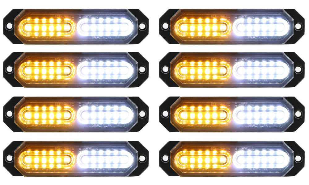ASPL 8pcs 12-LED strobe lights front view for enhanced daytime visibility