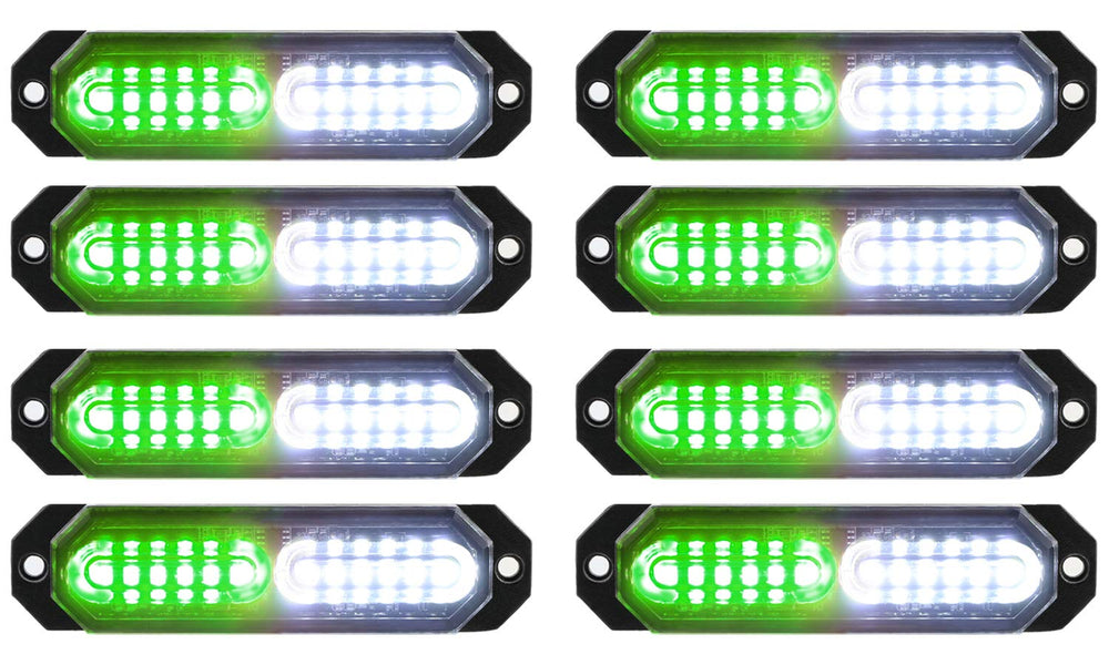 ASPL 8pcs strobe light mounted on grille for enhanced visibility.
