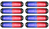 ASPL 8Pcs sync ultra-slim 12-LED strobe light, front view offers high daytime visibility