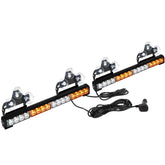 ASPL emergency light bar front view with amber and white signals for high visibility.