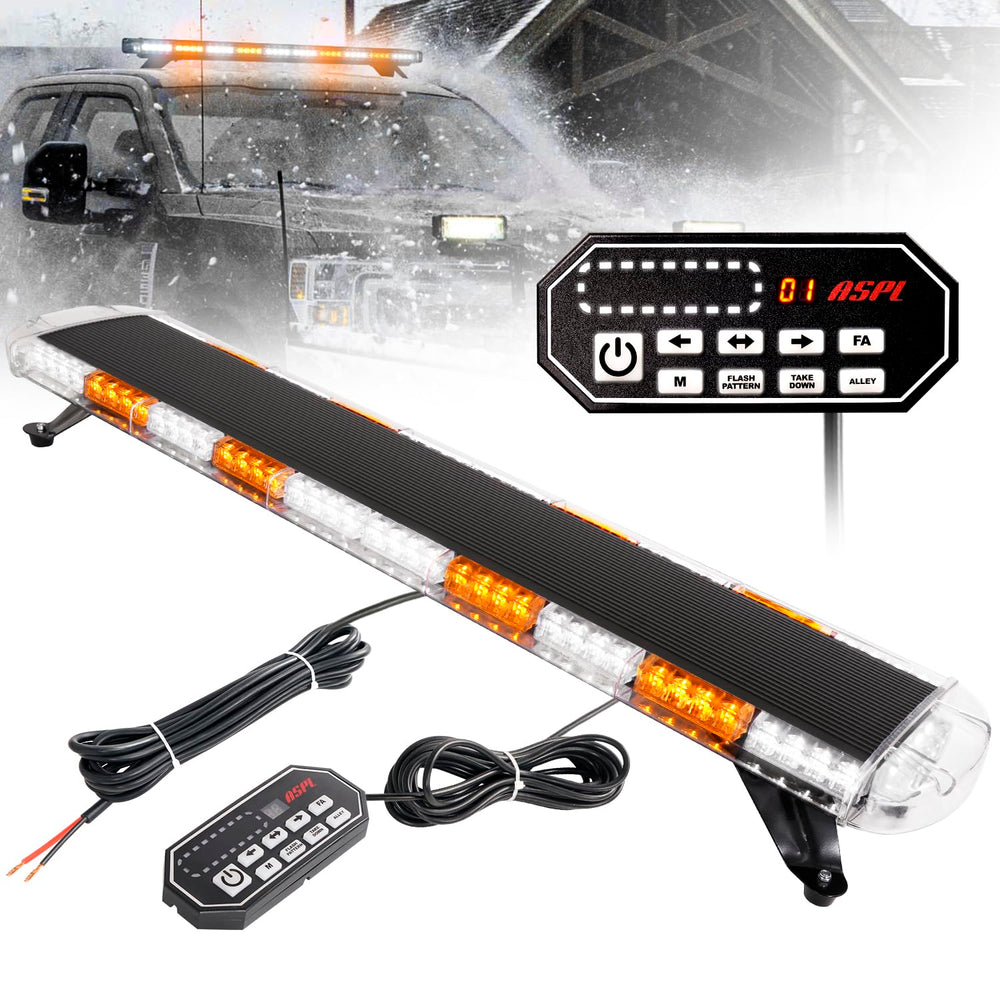 ASPL roof-top strobe bar mounted on a vehicle for high visibility