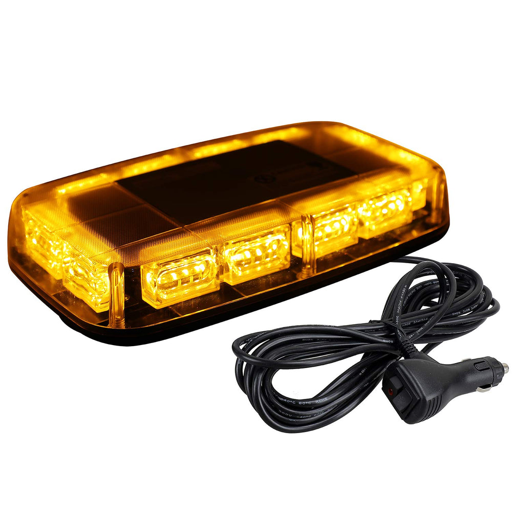 ASPL Upgraded-5 48LED rooftop strobe amber boosts vehicle visibility.