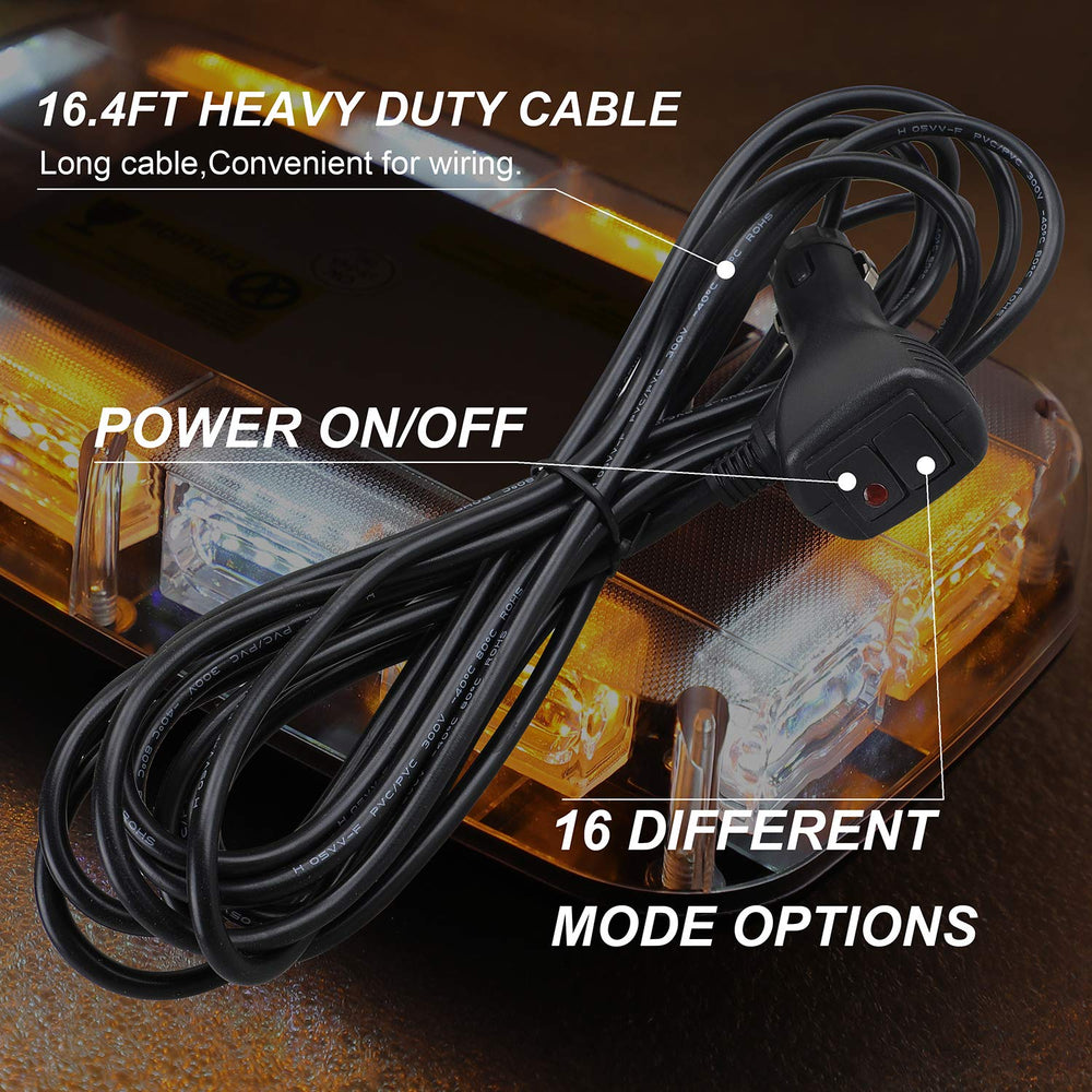 ASPL Upgraded 5 12-24V plug-and-play strobe light for quick setup