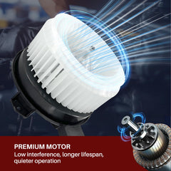 Aspligo ABS-metal construction close-up demonstrates durable, long-lasting blower motor.