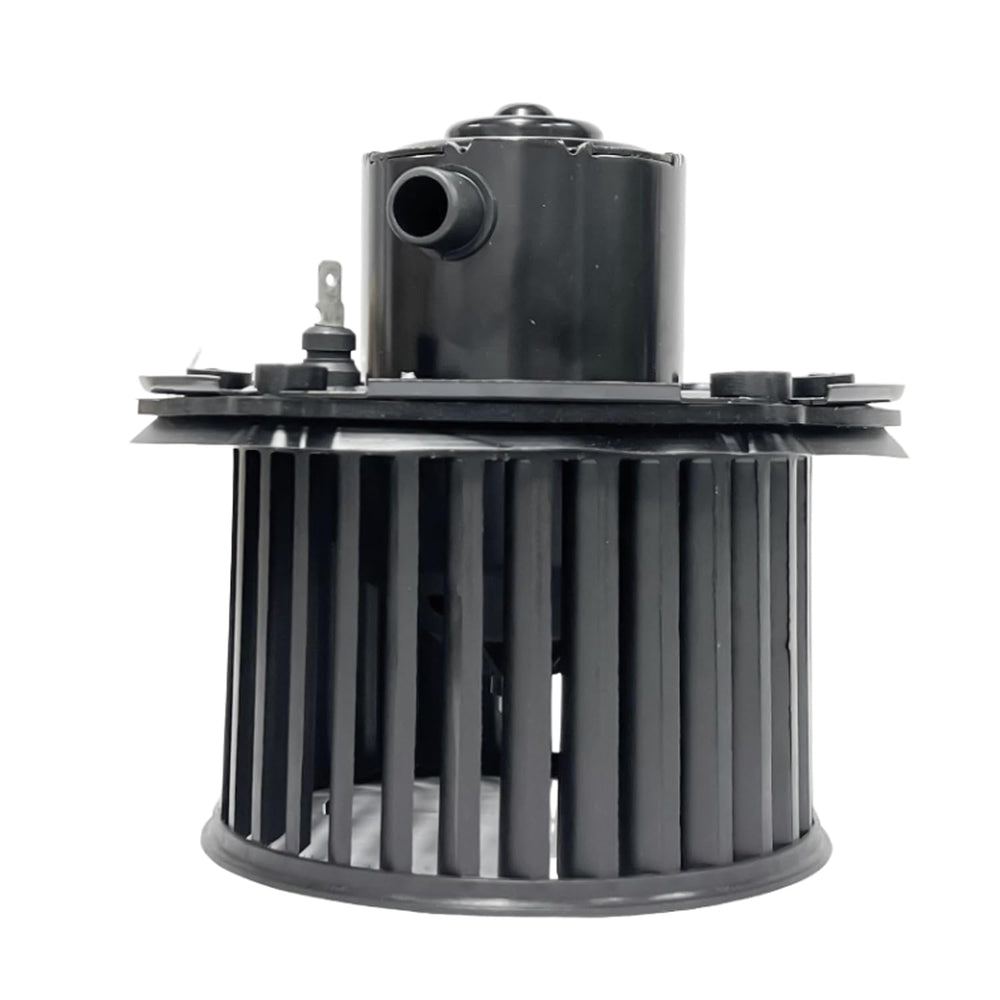 Aspligo Front 700100 blower motor ABS plastic body shows light yet strong construction.