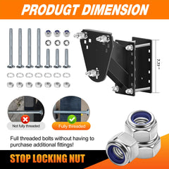 Asrnten installed spare tire mount on a trailer demonstrates easy, secure installation.