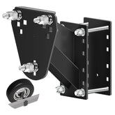 Asrnten trailer spare tire mount front view shows sturdy steel construction for reliable exterior mounting.