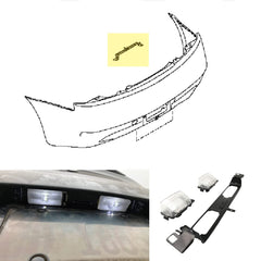 ASTAMOTOR Infiniti compatible license plate light fitment for G35/G37/Q60/Q40