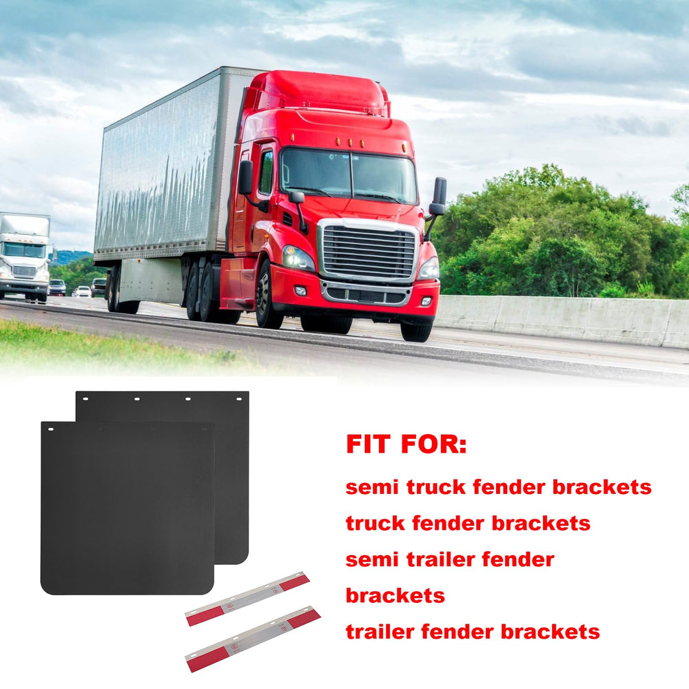 ASTAMOTOR mud flap reflectors 24x3 top plate with aluminum reflector.