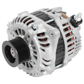 ASTOU V6 3.5L 130A alternator front view showing direct fit for Nissan models