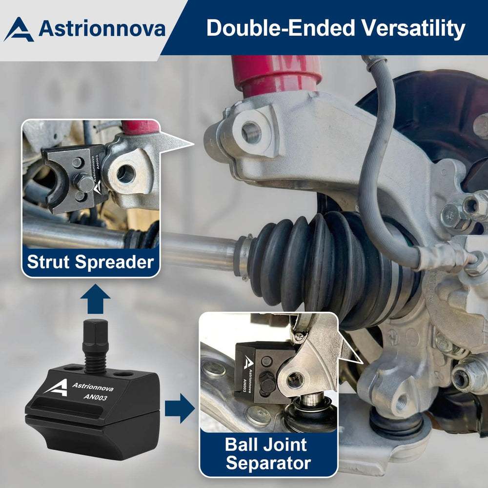 Astrionnova heat-treated steel construction highlights durability for heavy-duty suspension work.