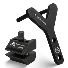 Astrionnova suspension tool set strut spreader end for quick hub access.
