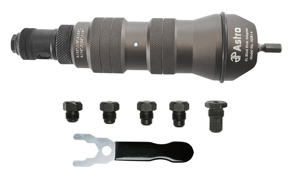 Astro ADR14 XL rivet adapter kit assembly enabling consistent power riveting