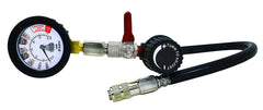Astro 7856 in use for constant-pressure leak tracing in a cooling system.