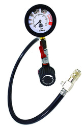 Astro 7856 gauge and quick connector for cooling system leak testing.