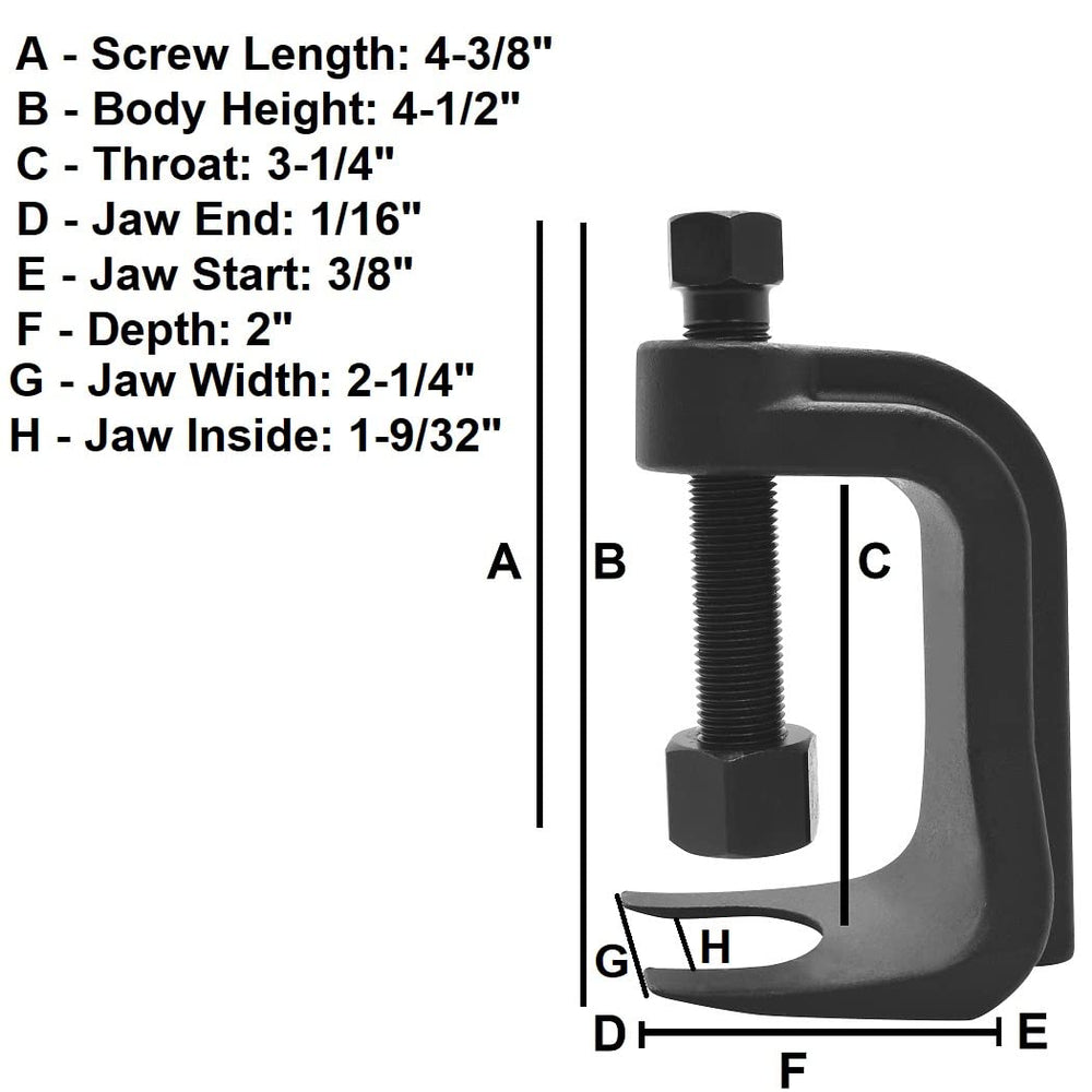 Astro Tools 78912 low profile ball joint separator in black, packaged for durable use.