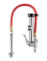 AstroAI tire gauge full view with extended reach for hard-to-reach tires