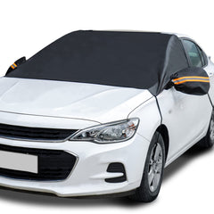 AstroAI windshield snow cover shields the front window during frosty mornings.