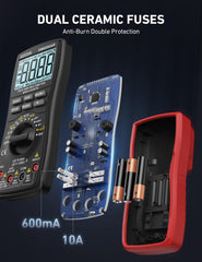 AstroAI test leads correctly positioned for safe voltage checks
