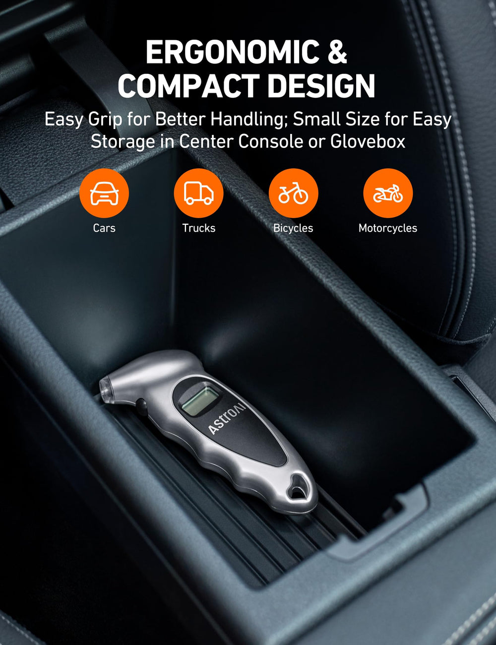 AstroAI ergonomic grip shown for comfortable handling