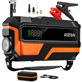 AstroAI M10 front packaging showing compact kit and handle benefit