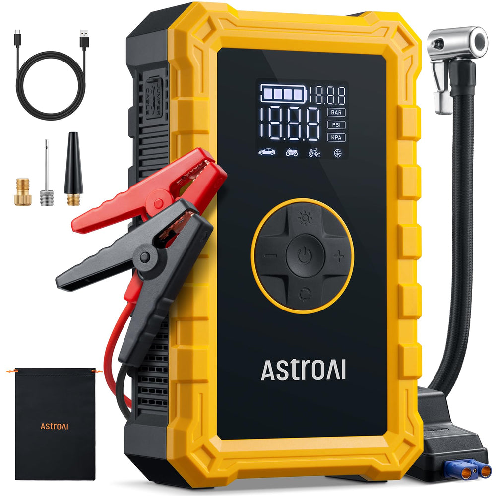 AstroAI S8 Air Jump Starter compact design for easy storage in any vehicle.