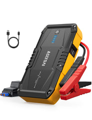 AstroAI S8 jump starter compact design for easy car side storage.