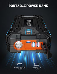 AstroAI S8 Ultra in use jump starting a vehicle quickly and safely