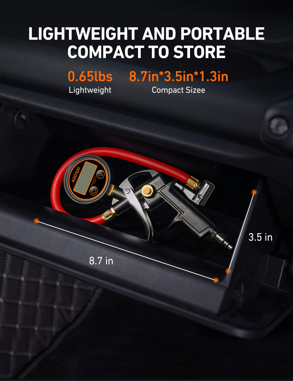 AstroAI T1 quick-connect coupler for fast setup with compatible compressors.