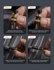 AstroAI tire deflator kit packaging shows rugged zipper pouch.
